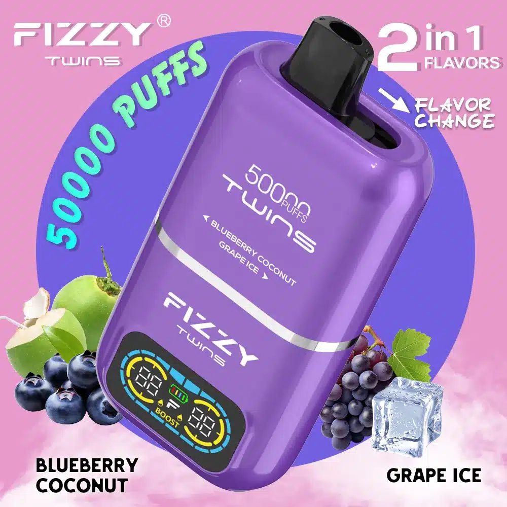 Fizzy Twins 50k Blueberry Coconut Grapeice 2