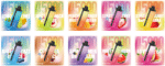 Variety of flavored vape products displayed attractively.