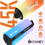 Colorful vape device with 45000 puffs capacity