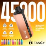 Hi Fancy vape with 45000 puffs and cola flavor.