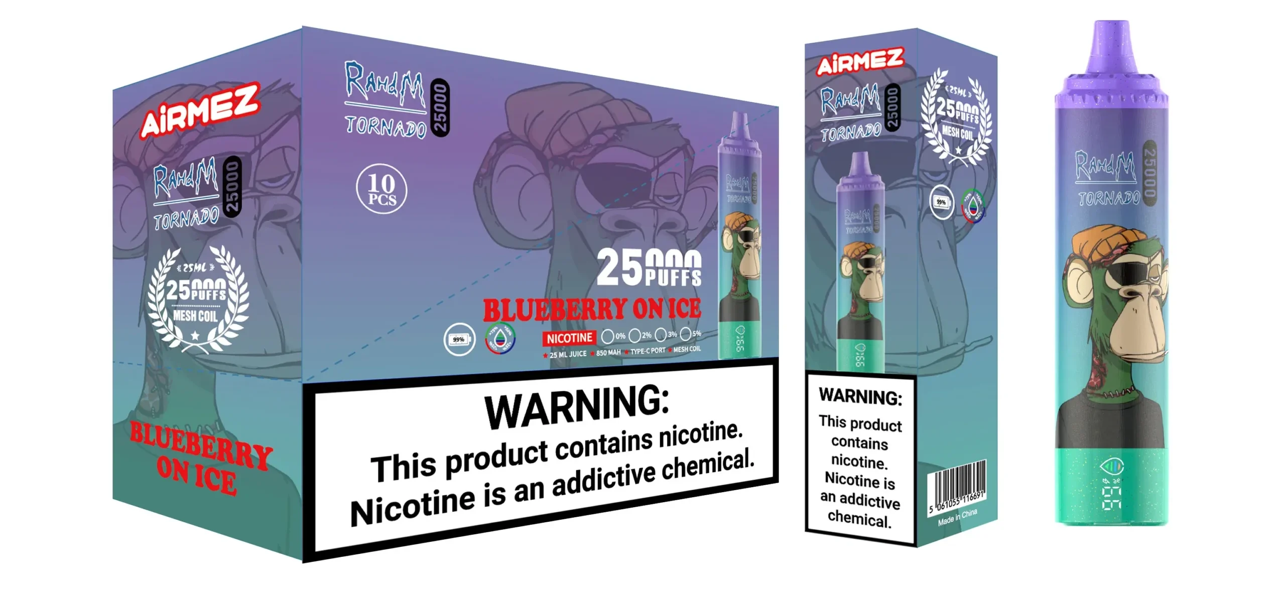 airmez tornado 25000 jednorazowy e papieros 2% – 25000 puffs | mesh coil | regulowany przepływ powietrza