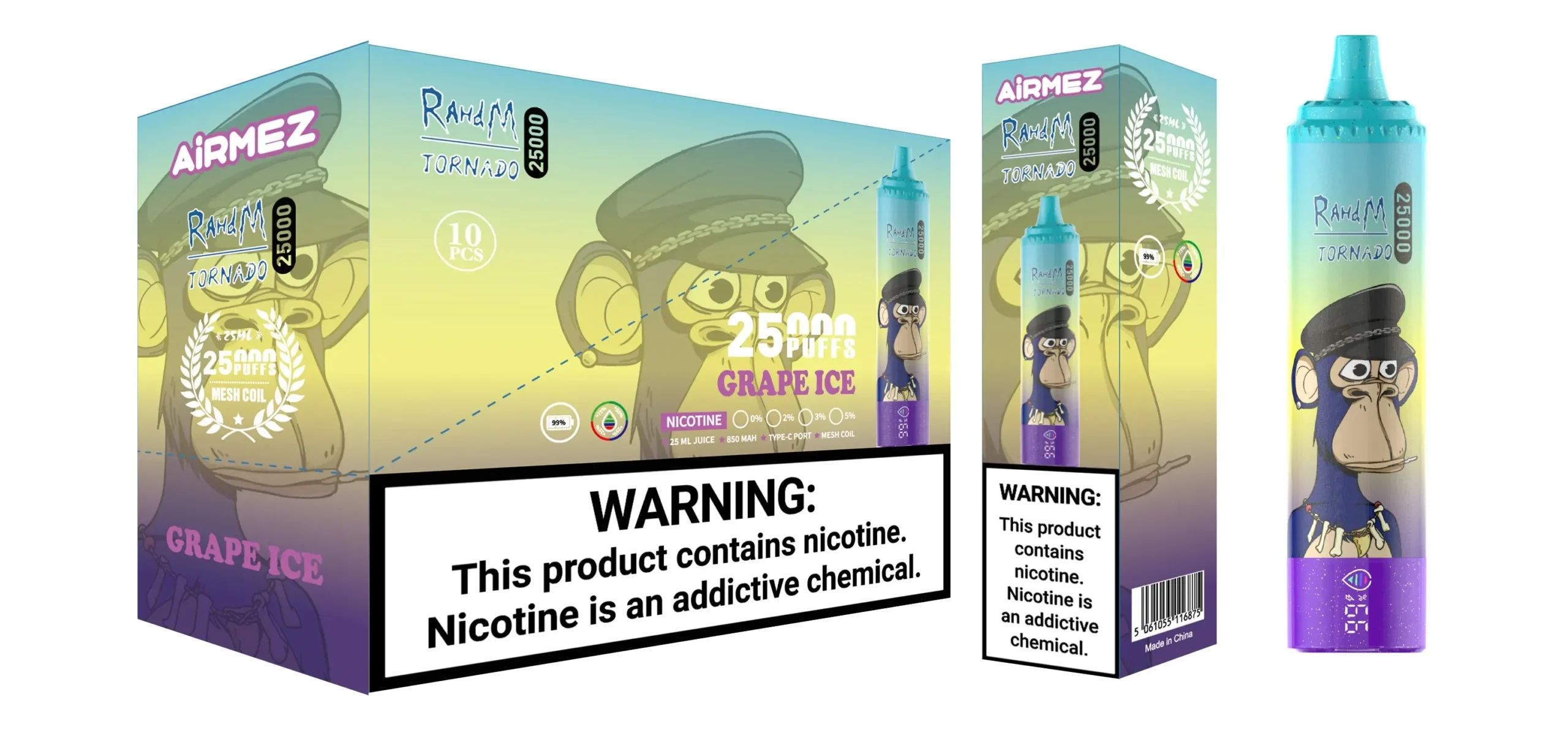 airmez tornado 25000 jednorazowy e papieros 2% – 25000 puffs | mesh coil | regulowany przepływ powietrza